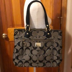Authentic Coach monogram shoulder bag